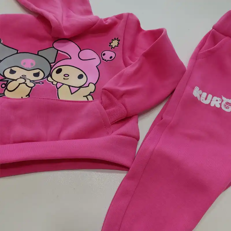 ست هودی و شلوار کودکانه با طرح شخصیت Kuromi